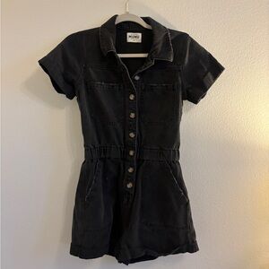 Show Me Your MuMu Charcoal Denim Romper